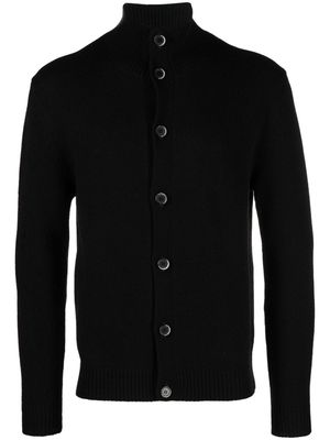 Barena intarsia-knit high-neck cardigan - Black
