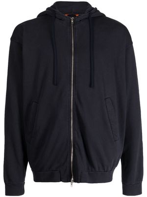 Barena jersey cotton zip-up hoodie - Blue
