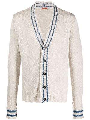 Barena knitted stripe-detail cardigan - Neutrals