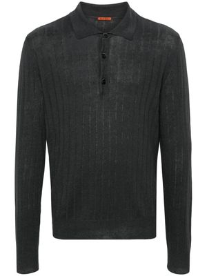 Barena long-sleeve knitted polo shirt - Grey