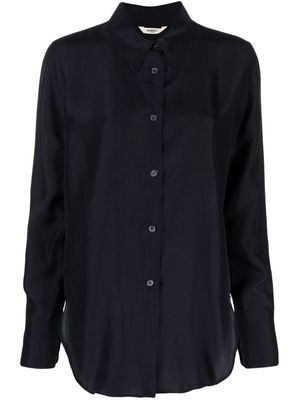 Barena long-sleeve silk shirt - Blue