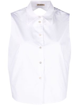 Barena open-back sleeveless cotton shirt - White