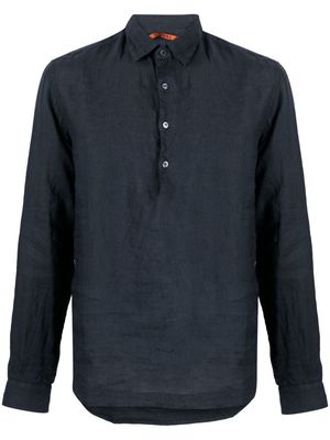 Barena Pavan classic-collar linen shirt - Blue