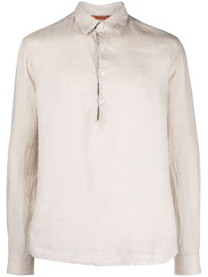 Barena Pavan classic-collar linen shirt - Neutrals