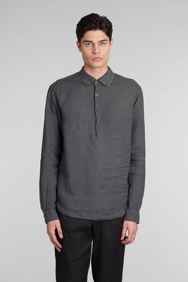 Barena Pavan Shirt In Grey Linen