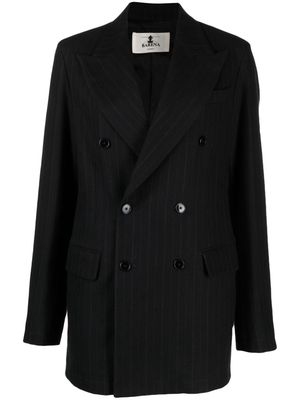 Barena pinstripe-pattern double-breasted blazer - Black