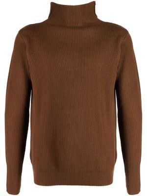 Barena roll-neck ribbed-knit jumper - Brown