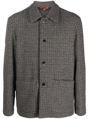 Barena Sabion houndstooth-pattern shirt jacket - Grey
