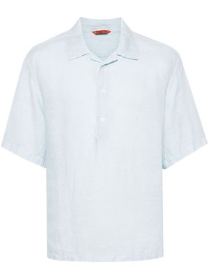 Barena short-sleeves liinen shirt - Blue