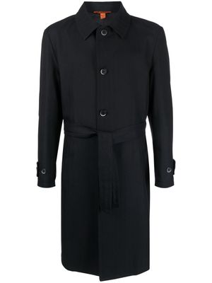 Barena single-breasted tied-waist trench coat - Blue