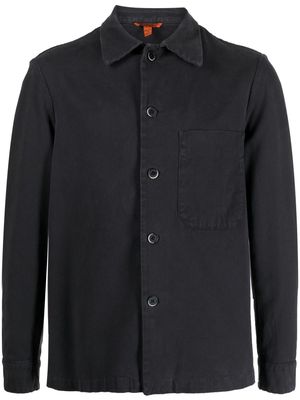Barena spread-collar cotton shirt jacket - Blue