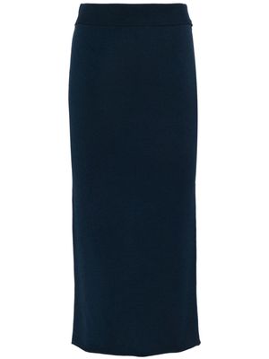 Barena straight-hem knitted skirt - Blue