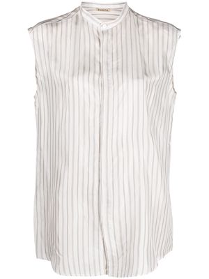 Barena stripped sleeveless shirt - White