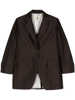 Barena textured single-breasted blazer - Brown