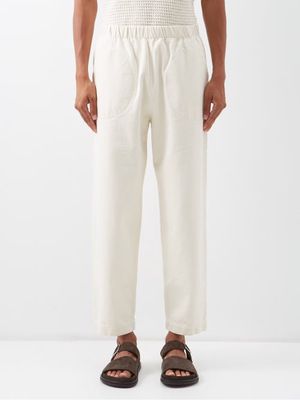 Barena Venezia - Bioto Tober Elasticated-waist Cotton Trousers - Mens - Cream