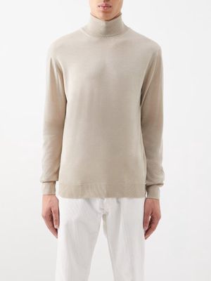 Barena Venezia - Camio Ribbed-merino Roll-neck Sweater - Mens - Cream