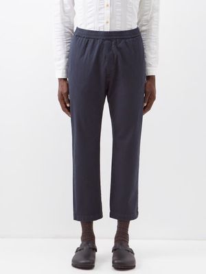 Barena Venezia - Cropped Stretch-cotton Twill Trousers - Mens - Navy
