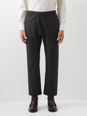 Barena Venezia - Sape Elasticated-waist Checked Suit Trousers - Mens - Grey Multi