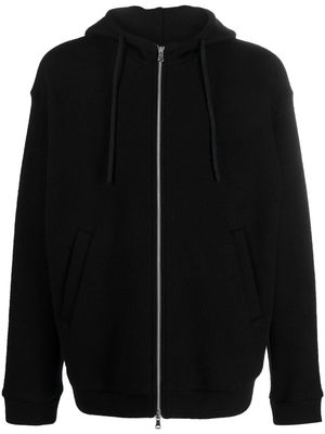 Barena zip-up virgin wool-blend hoodie - Black