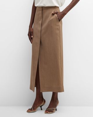 Barlow Tailored Wool Maxi Skirt