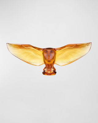 Barn Owl Sculpture, Amber