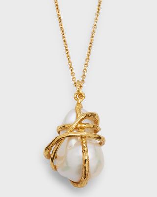 Baroque Crate Long Chain Necklace