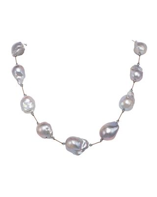 Baroque Pearl & Crystal Necklace