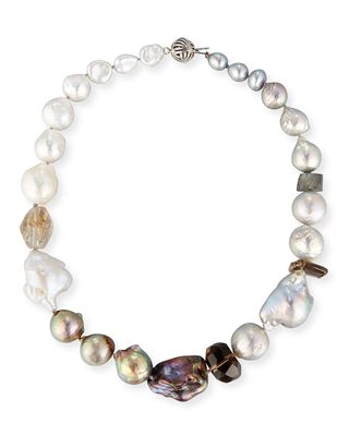 Baroque Pearl & Multi-Gemstone Necklace