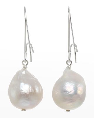 Baroque Pearl Earrings on Sterling Silver