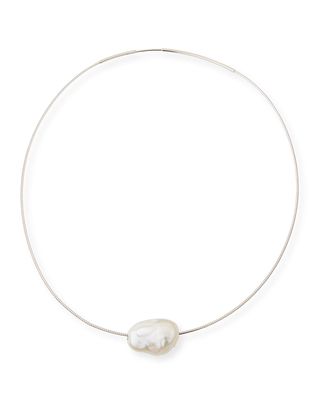 Baroque Pearl Pendant Necklace, 18"