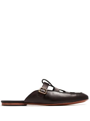Barrett cut-out leather mules - Brown