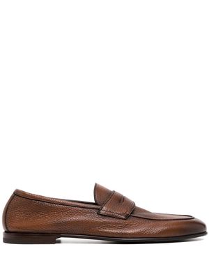Barrett penny-slot leather loafers - Brown