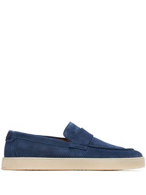 Barrett perforated suede loafers - Blue