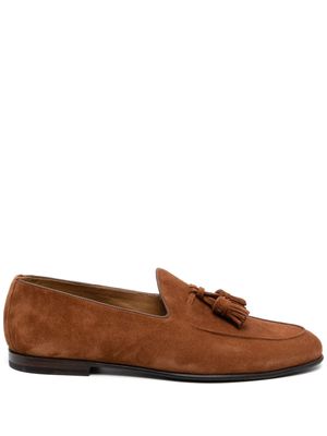 Barrett tassel-embellished suede loafers - Brown