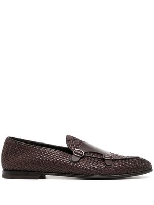 Barrett woven leather Monk strap loafers - Brown