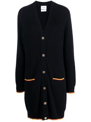 Barrie button-up cashmere cardi-coat - Blue