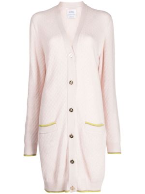Barrie button-up cashmere cardi-coat - Pink
