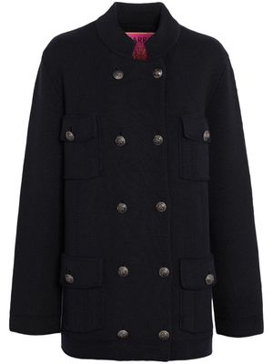 Barrie cashmere-cotton military jacket - Black