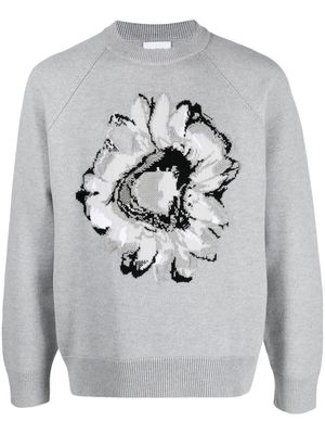 Barrie cashmere flower-print jumper - Grey