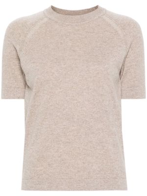 Barrie cashmere knitted top - Neutrals