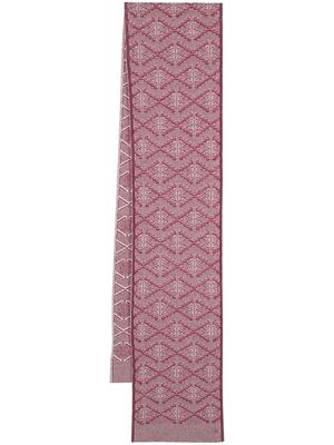 Barrie cashmere monogram scarf - Pink