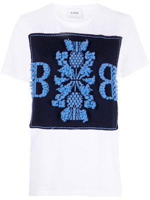 Barrie cashmere patch cotton T-shirt - White