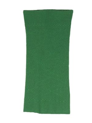 Barrie cashmere ribbed snood - Green