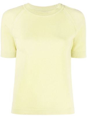 Barrie cashmere short-sleeve top - Green