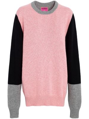 Barrie colour-block cashmere jumper - Pink