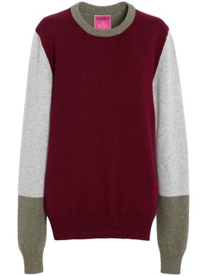 Barrie colour-block cashmere jumper - Red