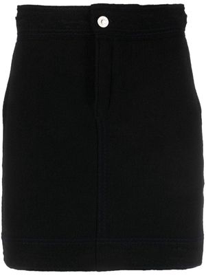 Barrie contrast-stitch denim-effect miniskirt - Black