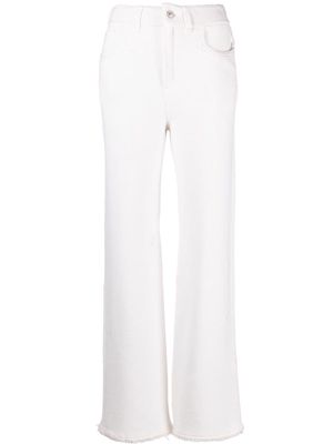 Barrie distressed straight-leg trousers - Neutrals