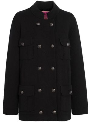 Barrie double-breasted military coat - Black