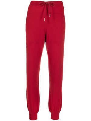Barrie drawstring knitted track pants - Red